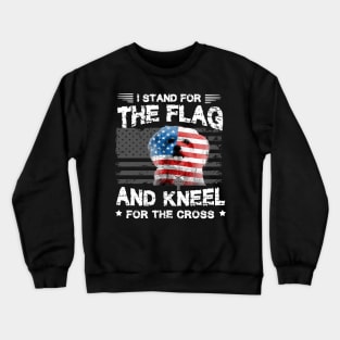 Maltese Dog Stand For The Flag Kneel For Fallen Crewneck Sweatshirt